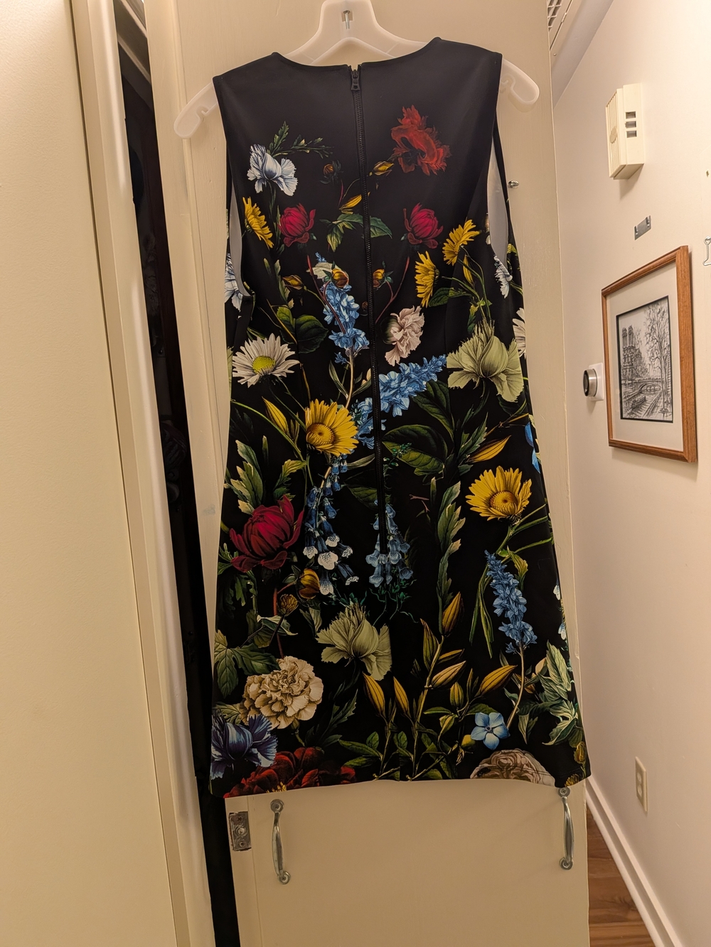 Alice + Olivia Black Floral Dress 10 - Picture 2 of 5